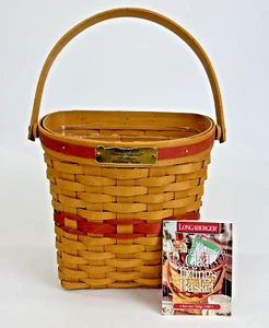 Cesta Vintage Longaberger Colgante Rojo Buenas Nuevas 1998 Colección Navidad - Imagen 1 de 19