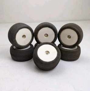 Vintage Team Losi A-7372 1/10 Rear Buggy Tires Pro-Line Pin Wheels (7) RC Parts - Picture 1 of 11