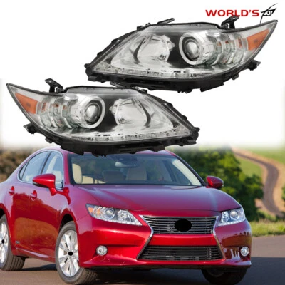 HID Headlight For Lexus ES300H ES350 2013 2014 2015 Xenon Chrome Left+Right 2pcs - Image 1 of 4