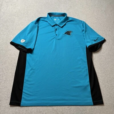 Nike Carolina Panthers Polo Para Hombres 2XL XXL NFL Equipo Entrenamiento Atletismo Foto 1 de 4
