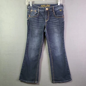 Justice Jeans Girls Women Simply Low Bootcut Stretch Denim Size 8.1/2 Blue 28x24 - Picture 1 of 14