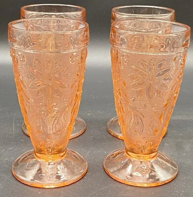 (4) VASO VASO CON PATAS 6.25" 10OZ, TIARA ROSA MELOCOTÓN, TÉ HELADO Foto 1 de 4