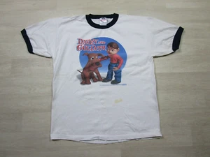 Vintage Y2K Davey and Goliath Ringer T-Shirt XL Evangelical Lutheran Cartoon 00s - Picture 1 of 12