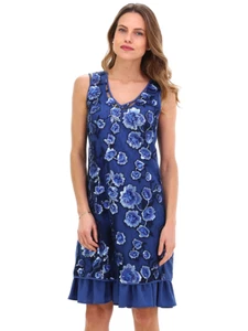ABITO VESTITO ABITI CERIMONIA DONNA MY TWIN TWINSET YS82ND BLU ORIGINALE PE - Picture 1 of 3