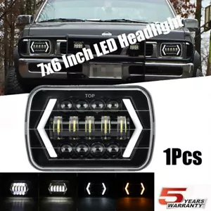 7x6"inch LED Headlight DRL Turn Signal Fit for Nissan Pickup Hardbody 83-97 - Picture 1 of 12