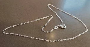 925 Sterling Silver 16", 18", 20", 22", or 24" Cable Chain with Lobster Clasps - Picture 1 of 3