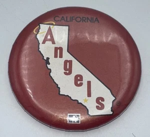 CALIFORNIA ANGELS Vintage Baseball Retro Team Logo MLB Badge Pinback Pin Button - Picture 1 of 3
