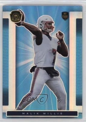 2021 Super Glow Sports Inaugural Edition Blue Glow /200 Malik Willis #20 - Image 1 of 2