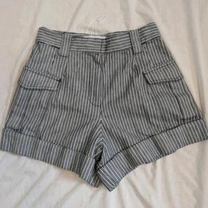 Pantalones Cortos Derek Lam 10 Crosby Para Mujer Talla 6 Rayas Con Bolsillos Carga - Imagen 1 de 15
