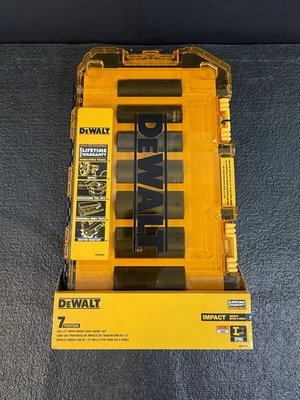 DEWALT DWMT74736 7 Piece 1/2" Drive Deep Impact Socket Set - Image 1 of 2