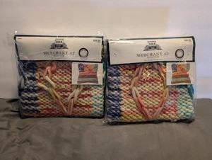 Merchant 41 Handwoven Natural Wool Blend BOHO Pillow Cover 18”x18” Lot Of 2 New - Picture 1 of 8