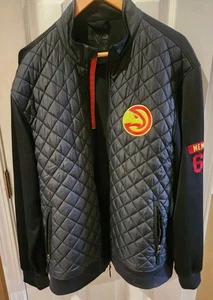 XL Atlanta Hawks NBA Member 68 Stitch Quilted Full Zip Levelwear Jacket w/ Pocke - Picture 1 of 5