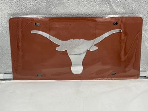 Texas Longhorns NCAA Orange Acrylic Laser Cut License Plate Wincraft - Picture 1 of 1