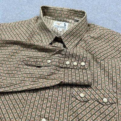 Panhandle Slim Pearl Snap Shirt Womens Extra Large Geometric Desert Rodeo  - Image 1 of 4