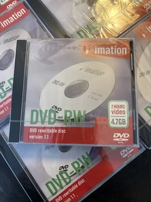 55+ Imation DVD-RW 4.7 GB Rewriteable Disc Brand New And Factory Sealed! V1.1 - Image 1 of 4