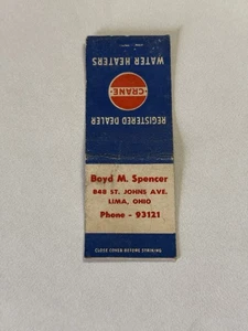 Boyd Spencer Crane Warmwasserbereiter Lima Ohio Streichholzbuchhülle 560 - Bild 1 von 1