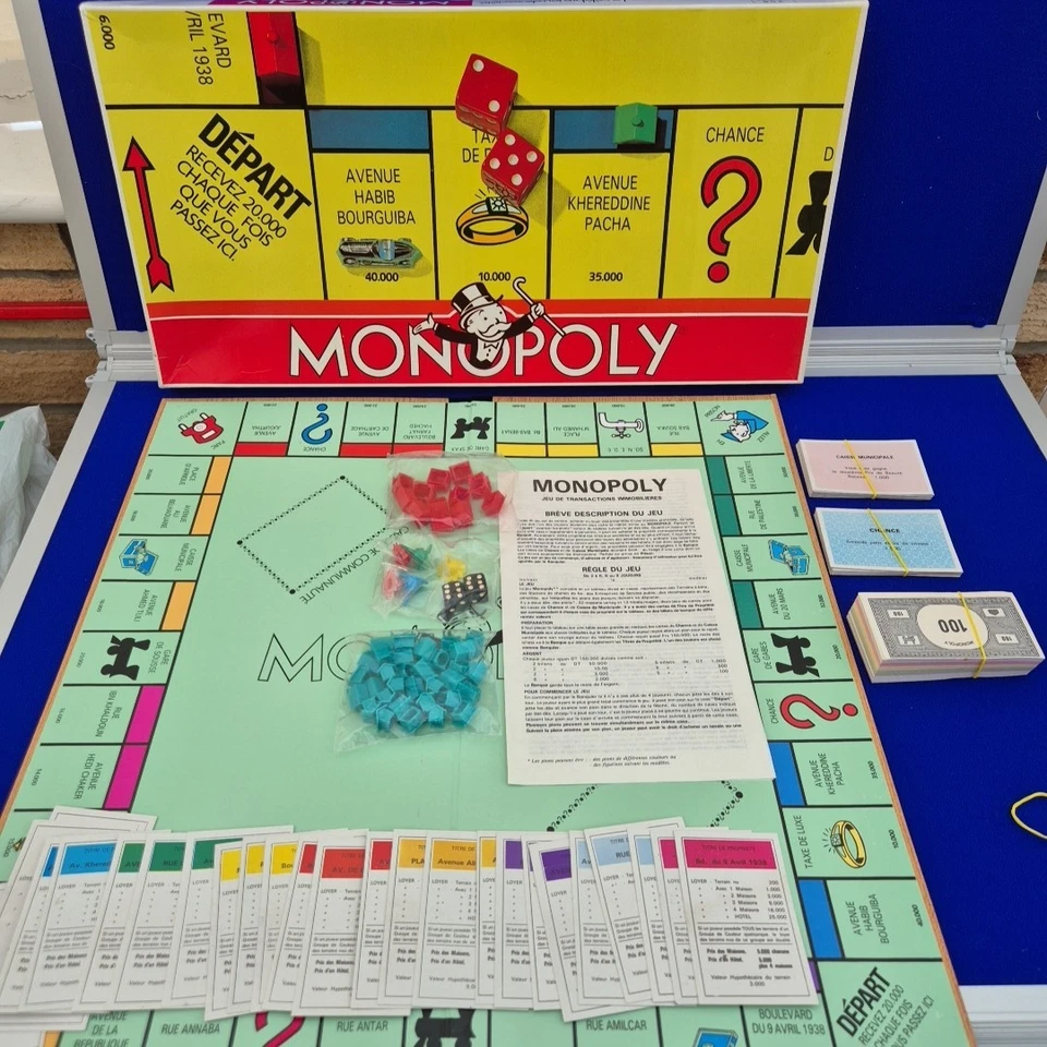 Rare Monopoly Tunisia Édition Tunisienne Ranim Games French Sealed Pieces 1980s - Image 1 of 4