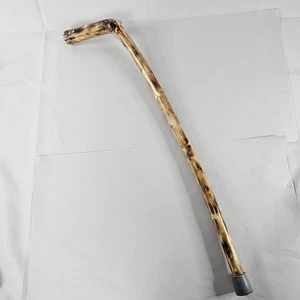 Bastón de madera natural tallado a mano vintage acabado quemado 31,5" LEER⬇ - Imagen 1 de 16