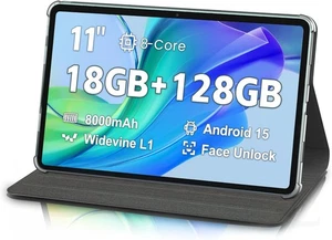 Tablet Android 11 pulgadas, 18 GB RAM 128 GB ROM 1 TB Expansión Procesador de 8 núcleos - Imagen 1 de 7