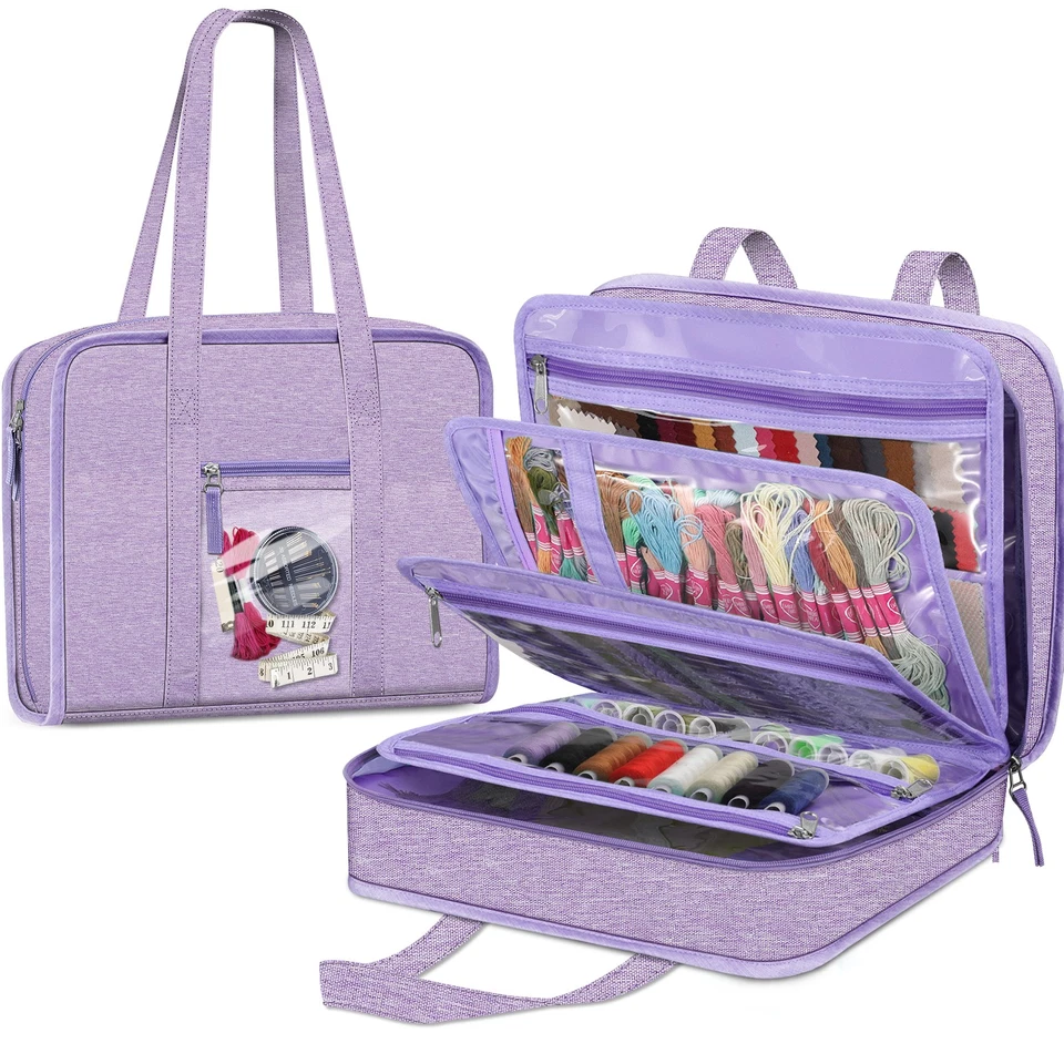 Sewing and Craft Supplies Storage Tote Travel Packing Organizer Bag with Handle - Image 1 of 4