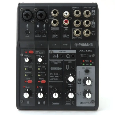 Yamaha AG06MK2 Live Streaming USB Mezclador 6 canales Blanco AG06 MK2 MKII Unidad de Interfaz - Imagen 1 de 4