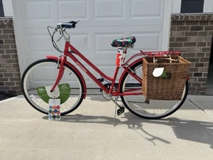 kate spade Target Adult Schwinn Bike 700c/28" Strawberry Red w basket, charms - Picture 1 of 20