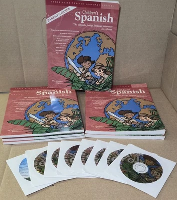Power-Glide Children’s Spanish Course Parent's Guide 6 Total Workbooks 8 CDs VG - Image 1 of 4