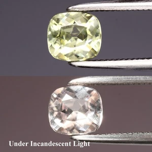 💎 0,54 ct 5 x 4,5 mm VS coussin diaspore naturelle changement de couleur - pierre précieuse dinde - Photo 1/6