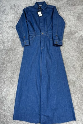Paige Jumpsuit Womens 0 Blue Cotton Denim New - Image 1 of 4