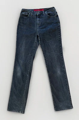 PER UNA ROMA DARK GREY STRAIGHT LEG JEANS WITH STRETCH SIZE 10 L LONG 31.5” leg - Image 1 of 4