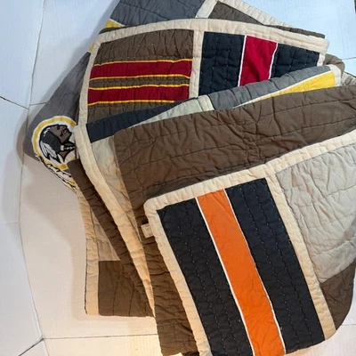 NFL Football Team logo Patchwork Quilt PB Teen 84x84 queen full comforter *READ* - Image 1 of 4