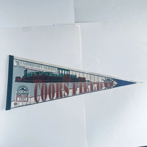1990's Vtg Colorado Rockies Team Pennant Wincraft MLB 29" Coors Field 1995 Nice - Picture 1 of 7