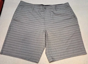 Pantalones Cortos Hang Ten 40 Para Hombre Cordón Gris Rayas Cómodos Atléticos Hasta la Rodilla - Imagen 1 de 6