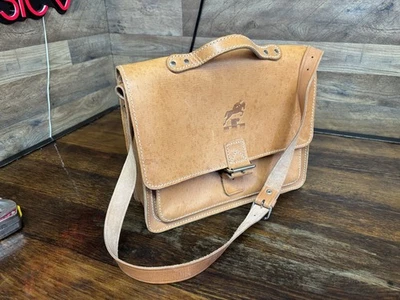 MayorPiel Madrid España Cuero Pesado Bolso Mensajero/Portátil Correa para el Hombro Beige Foto 1 de 4
