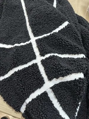 Bolsa de frijoles de baloncesto Pottery Barn Teen negra funda de piel sintética grande 41" Foto 1 de 2