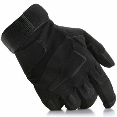 Guantes calentadores tácticos de invierno para hombre a prueba de viento militares caza guantes de dedo completo Foto 1 de 4