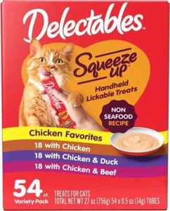 Hartz Delectables Squeeze Up Non-Seafood Variety Pack Lickable Cat Treats - Picture 1 of 6