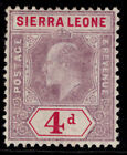 Sierra Leone Edvii Sg92, 4D Dull Purple & Rosine, M Mint. Cat £16.