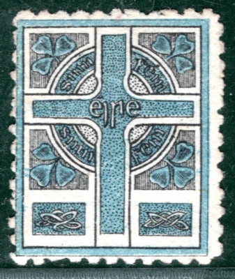 Ireland EIRE Forerunner SINN FEIN Stamp/Label *Pale Blue* CELTIC CROSS WHITE26 - Image 1 of 4