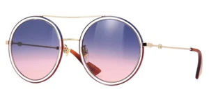Gafas de sol Gucci para mujer doradas con azul y rojo/azul y púrpura degradado - Imagen 1 de 4
