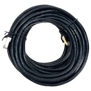 10m Black CAT6 RJ45 Ethernet Cable Network LAN Patch Lead Fast Speed Router PC - Afbeelding 1 van 4