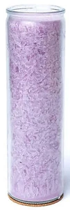 Kerze im großen Glas - lila- ohne Duft - lila Glaskerze - Höhe ca. 20,5 cm - Bild 1 von 1