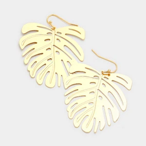 Statement-Ohrhänger Blattgold - Bild 1 von 1