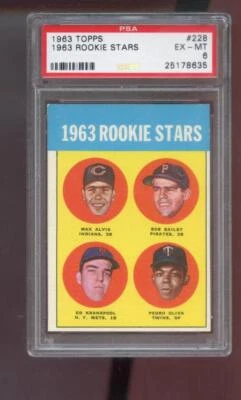 1963 Topps #228 Rookie Stars Tony Oliva Pedro Ed Kranepool RC PSA 6 Graded Card - Image 1 of 2
