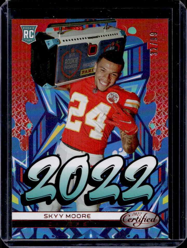2022 Certified Skyy Moore Red 2022 Rookie RC #32/99 Chiefs