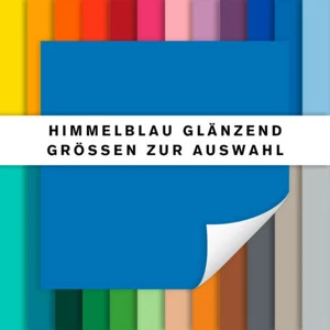 Fliesenaufkleber himmelblau glänzend | Fliesensticker Küche Bad | alle Größen - Bild 1 von 1