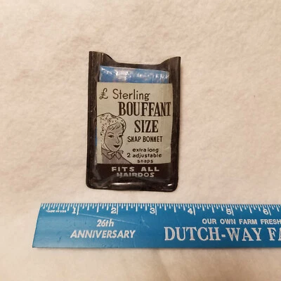 Vintage Sterling Bouffant Snap Bonnet One Size Case Hong Kong Plastic - Image 1 of 4