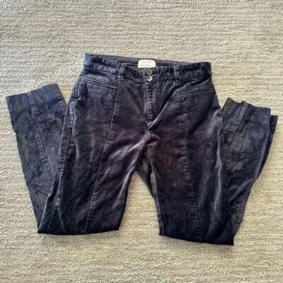 Pantalones ajustados de terciopelo de pierna recta talla 2 de Anthropologie The Essential Foto 1 de 4