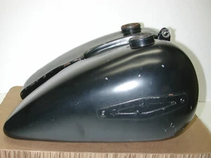 HARLEY DAVIDSON Shovelhead Black Custom Chrome  Motorcycle Fuel Gas Tank - Picture 1 of 10