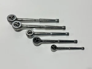 Craftsman Tools 5pc Chrome Thumbwheel Ratchet Set Lot - 1/2”, 3/8” & 1/4” Drive - Picture 1 of 10